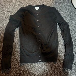 J. Crew Basic Black Cardigan Sweater